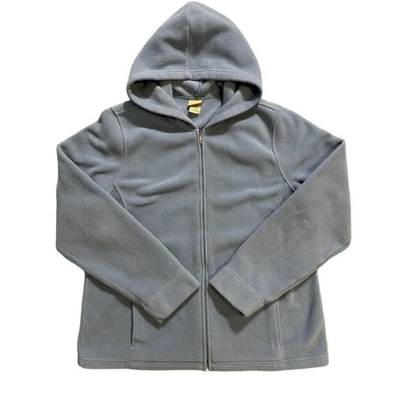 L.L. Bean Women’s Light Blue Fleece Zip Up Hoodie | Size XL - Picture 1 of 4